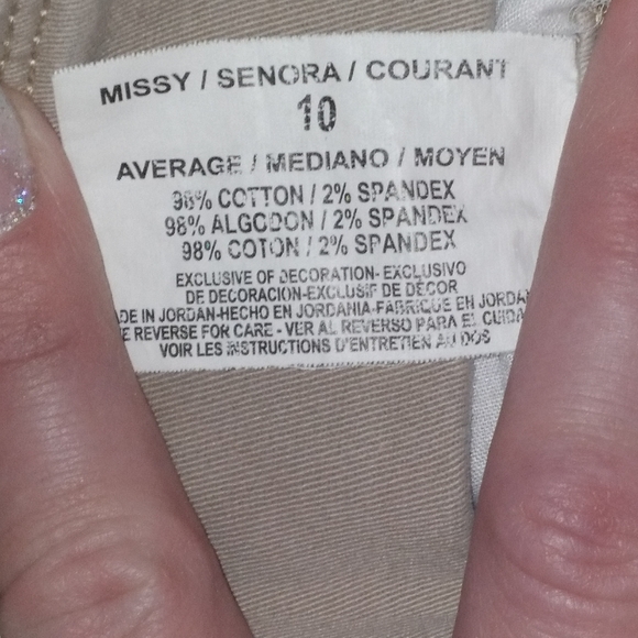 👖~Gloria Vanderbilt~Size 10~Khacki~Jegging~👖 - Picture 6 of 7